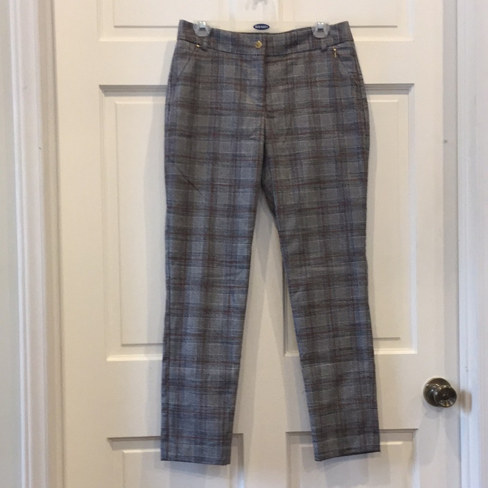 Fall Plaid Tapered Dress Pants